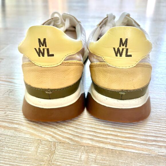 Madewell Kickoff Trainer Sneakers in Ripstop Nylon and Leather | Butter Yellow 8 - Picture 6 of 8